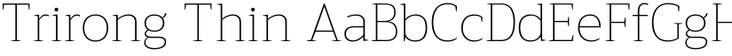Trirong Thin font