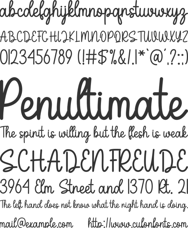 Candy Hearts font preview