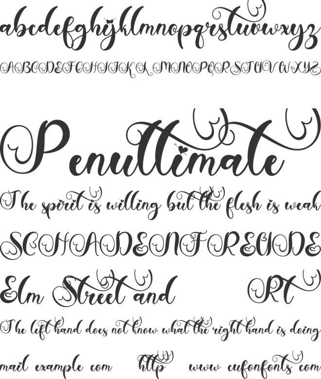 Katarina Valentine font preview