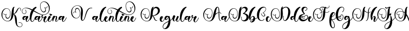 Katarina Valentine Regular font