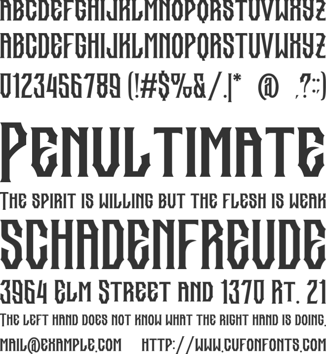 Spiderdead font preview