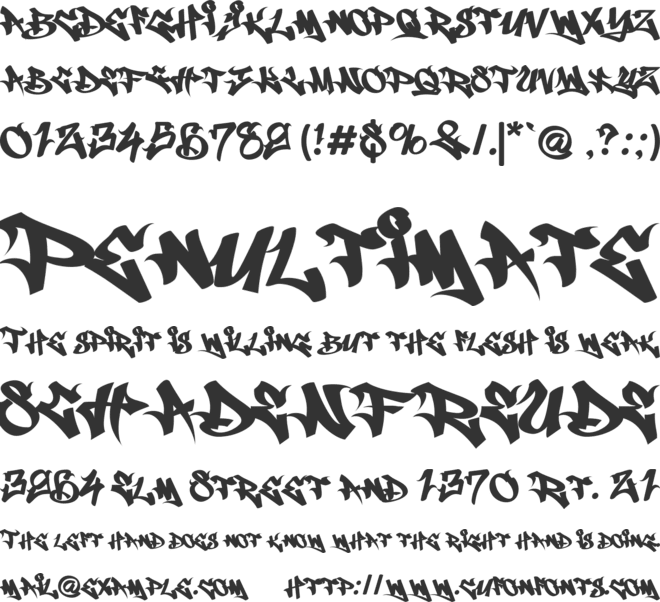 Streetmark font preview