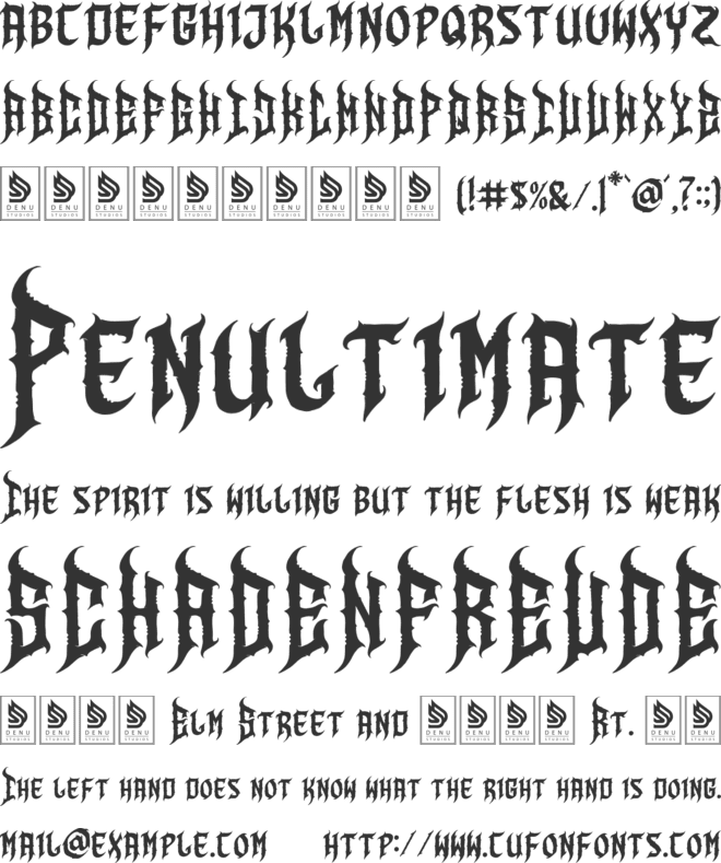 Virgil Creature font preview