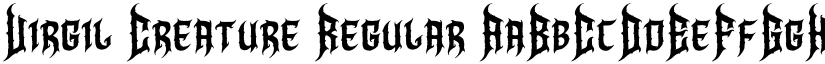 Virgil Creature Regular font