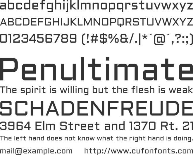 Aldrich font preview