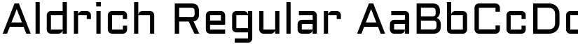 Aldrich Regular font