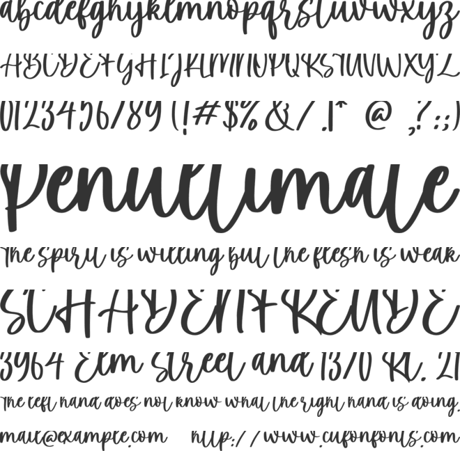 Mila Love font preview