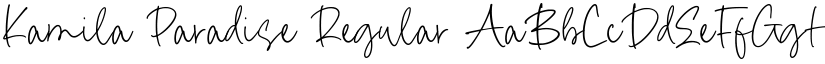 Kamila Paradise Regular font