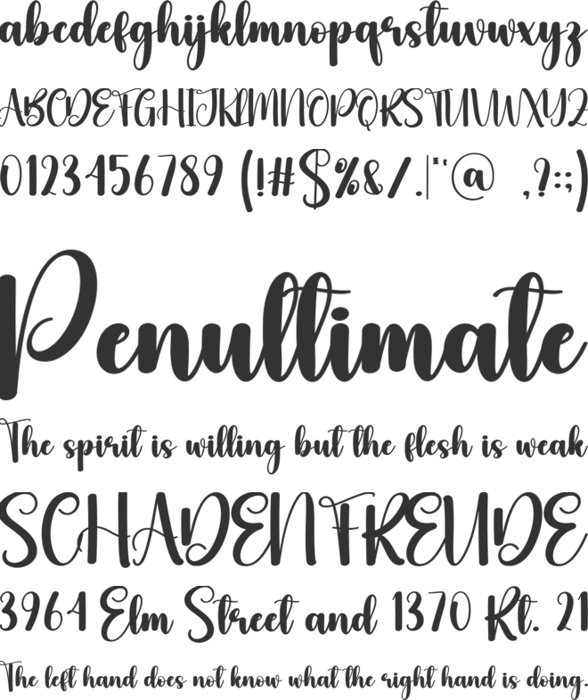 Religion font preview