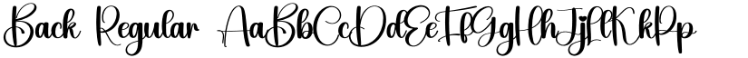 Back Regular font