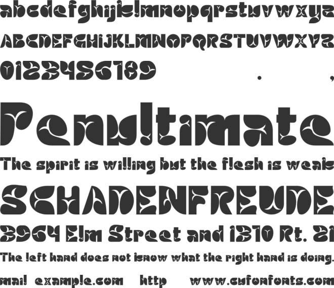 Vermillion font preview