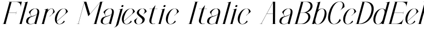 Flare Majestic Italic font