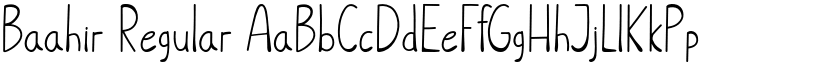 Baahir Regular font