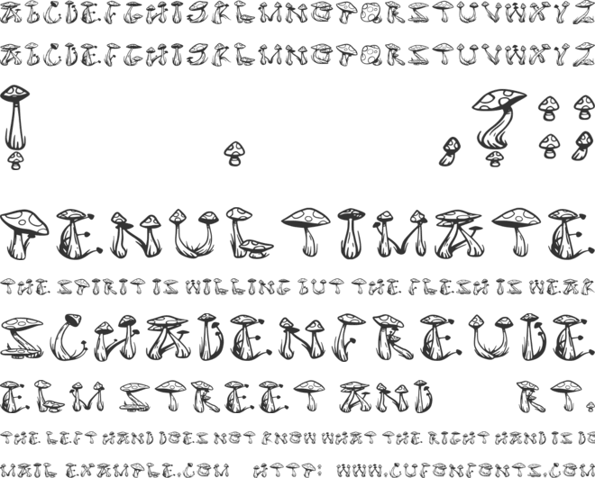 Mushies font preview