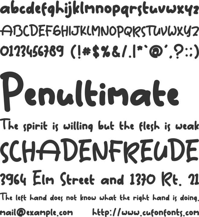 Big Student font preview
