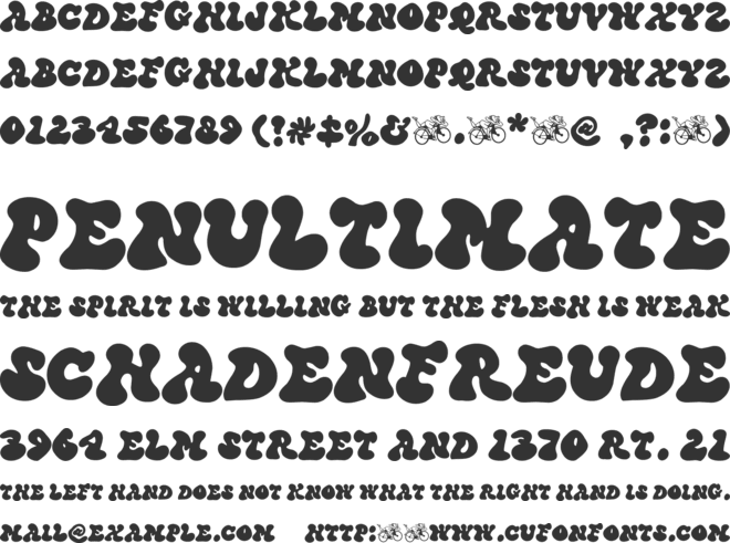 LSD in the Water font preview