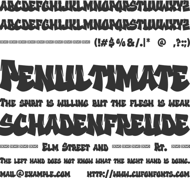 Gastar Graffiti font preview