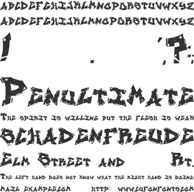 Soacha Letter Font font preview