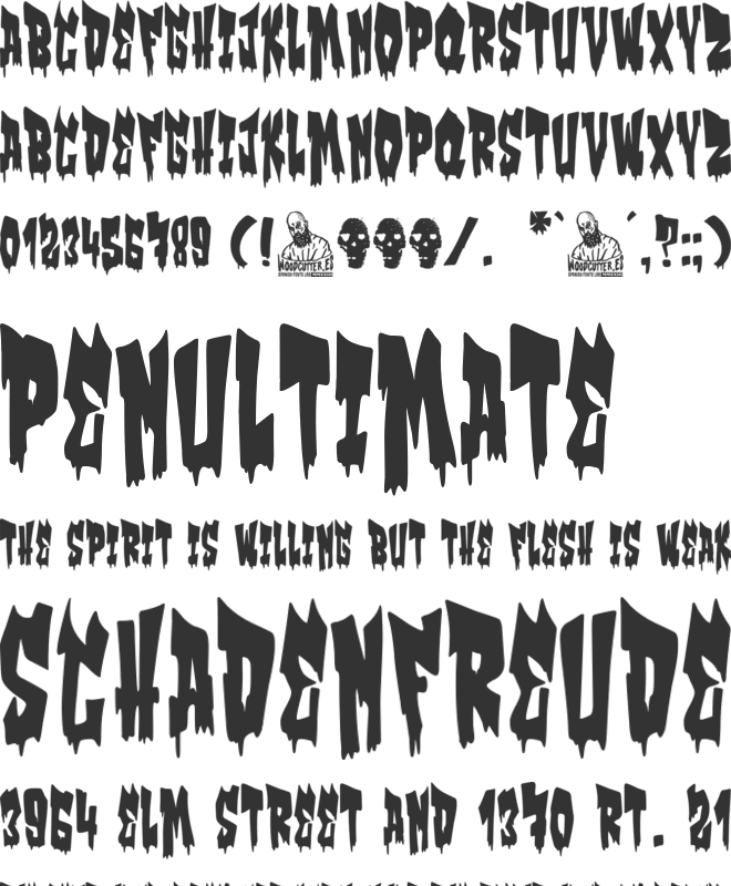 Zgz Bombing 2025 font preview