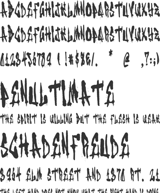 Old Vandals Crew font preview