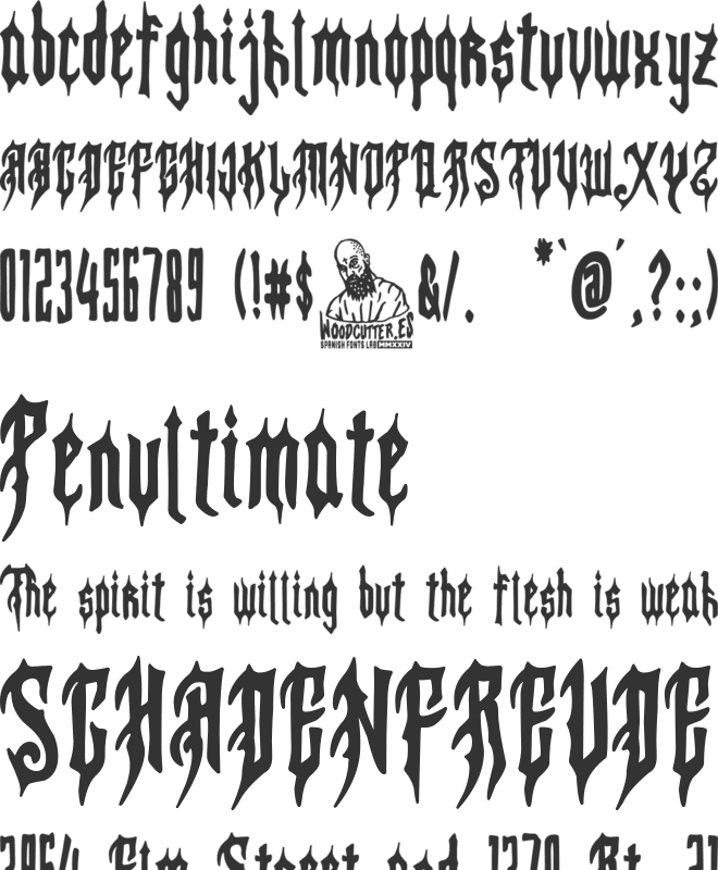 Ludwig van Beethoven font preview