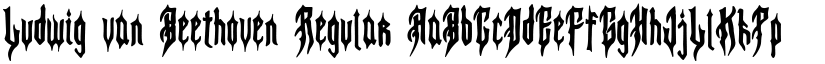 Ludwig van Beethoven Regular font
