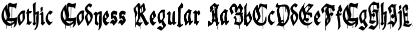 Gothic Godness Regular font