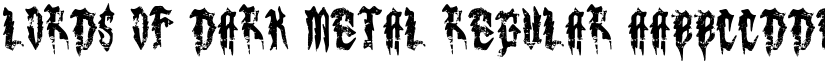 Lords of Dark Metal Regular font