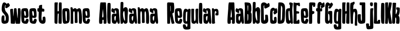 Sweet Home Alabama Regular font