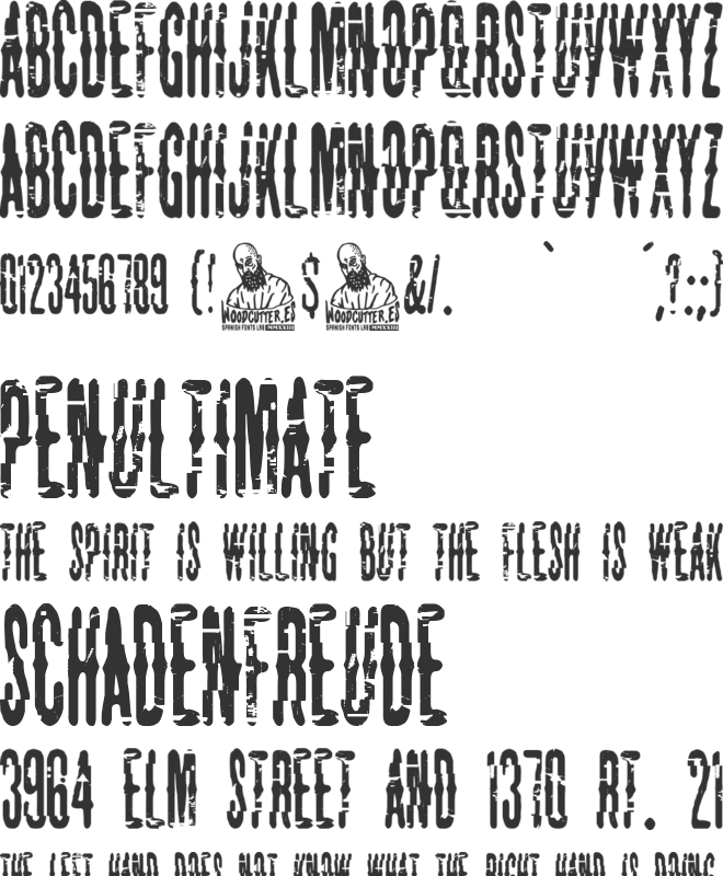 The Lord Of Glitch font preview