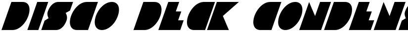 Disco Deck Condensed Italic font