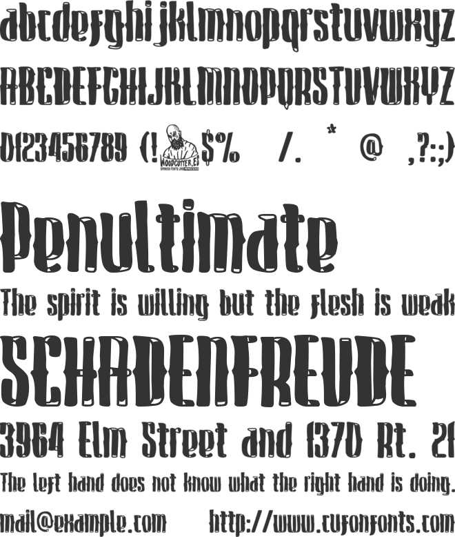 Retro Danger Gang font preview