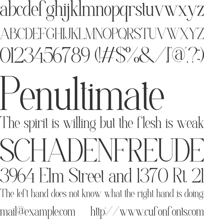 Ficoria font preview