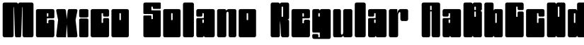 Mexico Solano Regular font