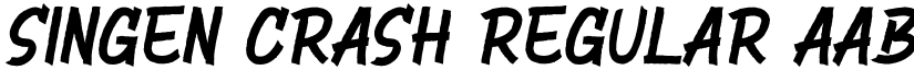 Singen Crash Regular font