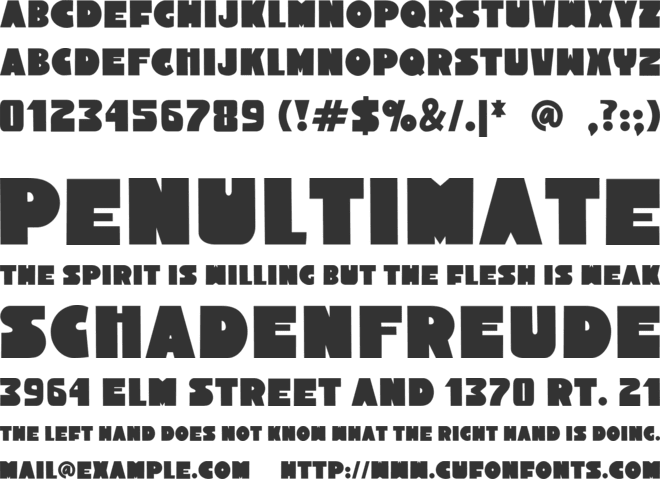 Black font preview