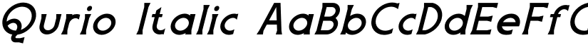 Qurio Italic font