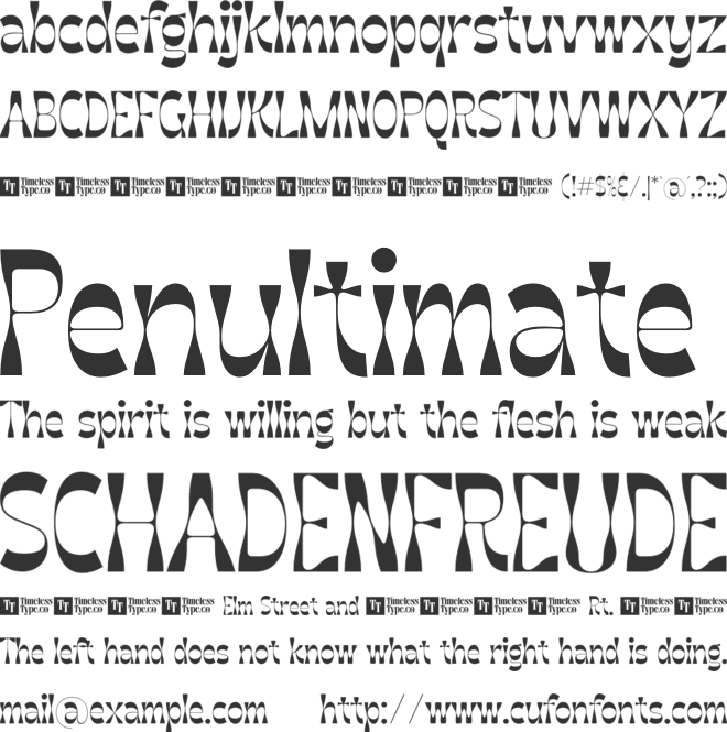 Weekly Sunday font preview