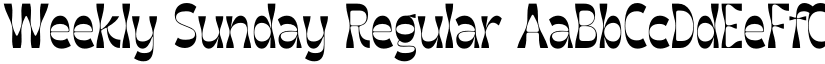Weekly Sunday Regular font