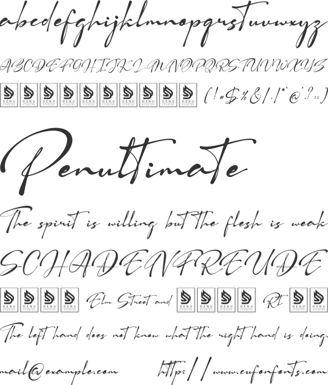 Flentha Bellyora font preview