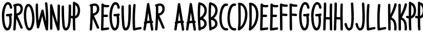 Grownup Regular font