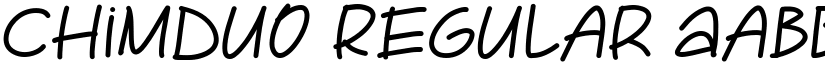 Chimduo Regular font