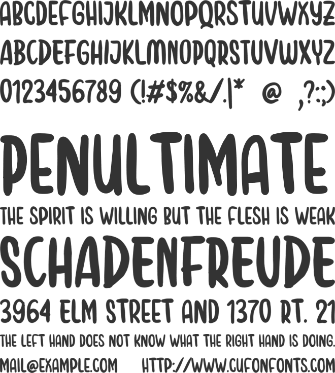 Chiky font preview