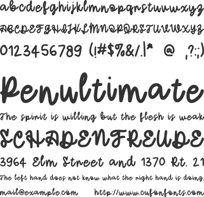 Bumbdesc font preview