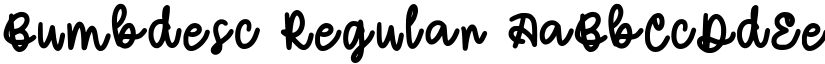 Bumbdesc Regular font