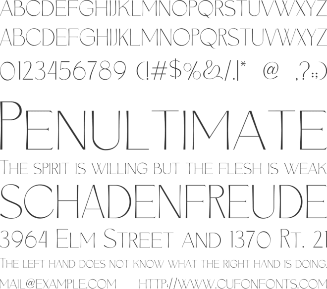 CALKAS font preview