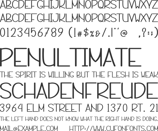 Diving Board font preview