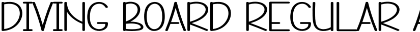 Diving Board Regular font
