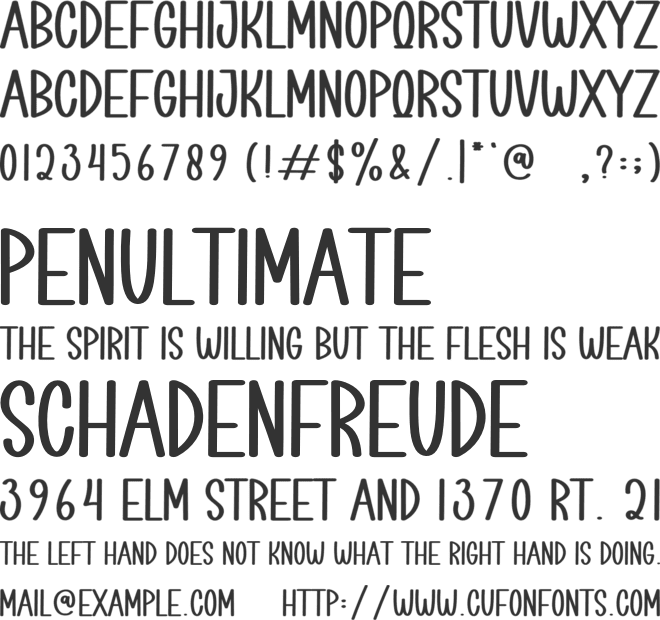 Cartoon Box font preview