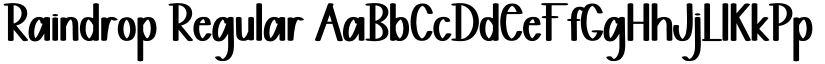 Raindrop Regular font